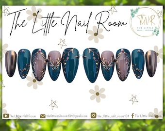 Abbie Press On Nails: luxe gel, herfstontwerp