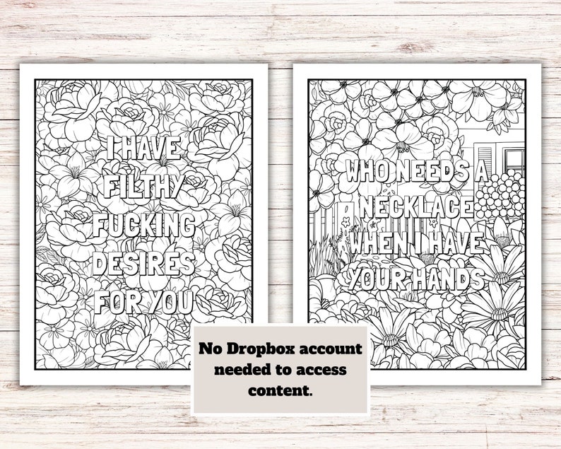 100 Smutty Coloring Sheets, Spicy Book Club, Adult Coloring Pages, Coloring sheets, Bookish, Smut Reader Gift, Dark Romace Lovers image 7