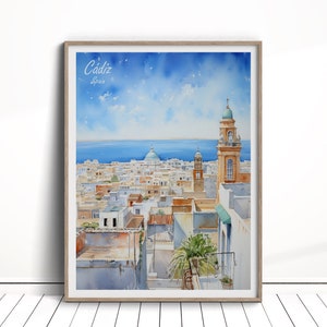 Digitale download van Cadiz, reisposter van Cadiz, kunst aan de muur Cadiz, Spanje reizen downloaden, decor van het huis van Cadiz, kunstcadeau van Cadiz, poster van Cadiz, Spanje