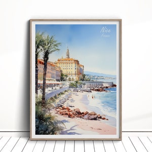 Nice Digital Download, Nice Travel Poster, Nice Wall Art, France Travel Download, Nice Home Decor, Nice Art Gift, Nice France Coastal Poster
