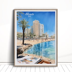 Alicante Digital Download, Alicante Travel Poster, Alicante Wall Art, Spain Travel Download, Alicante Home Decor Print, Alicante Art Gift