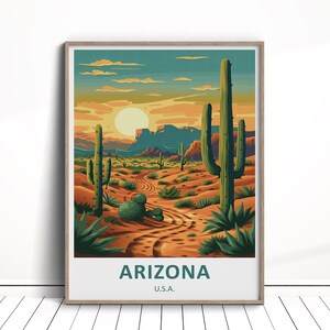 Arizona Digital Download, Arizona Travel Poster, USA Poster, Arizona Travel, Arizona Wall Art, USA Poster Gift, Arizona Home Decor Download