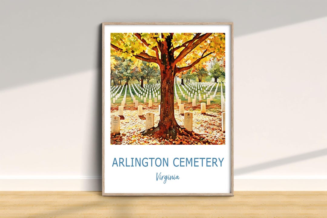 Cemetery Ridge Poster Arlington Cemetery Travel Poster, Traditional Print, Vacation Wall Art ...