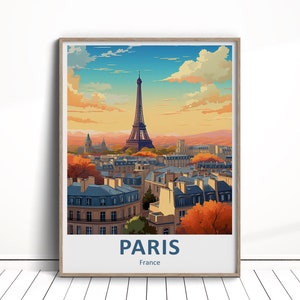 Paris France Travel Print, Paris Travel Poster, Vacation Wall Art, Eifel Tower Print, Paris Home Decor Print, Travel Art Gift, City Art