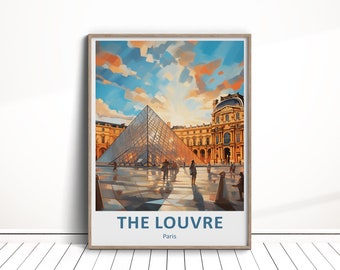 The Louvre Digital Download, Louvre Travel Poster, Louvre Museum Download, Louvre Wall Art, France Travel Gift, Home Decor Download, Paris