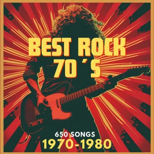 1970-1980 Best Rock Hits Collection, Downloadable MP3, Classic Rock Anthems, Top Songs Digital Album