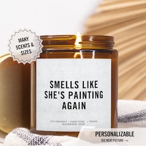Personalized Painter Gift Candle: Funny Artist Hobby Gift