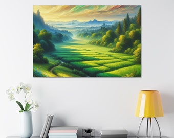 The Enigmatic Brushstrokes of Lucius du Montclair: A Journey Through the Baroque - Mid Century Modern Nature Landscape Wall Art Painting