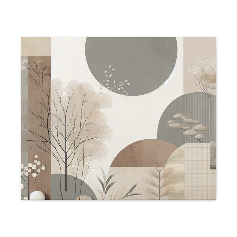 Japandi Wall Art, Wabi Sabi Wall Art, Green Japanese Wall Art Gift, Home Decor, Canva Print, Best Wabi Sabi Interior, Wabi Sabi Long Art Bild 10