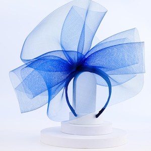 Blue Elegant Fascinator, Kentucky Derby Hat, Church, Formal, Royal Ascot, Wedding Fascinator, Tea Party, Horse Race, Cocktail, Bridal Hat.