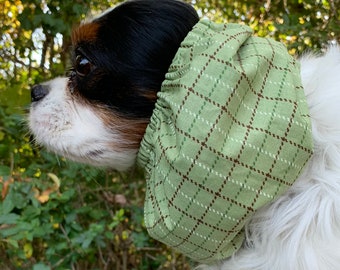 Cavalier Snoods  ~  Lime Green Check