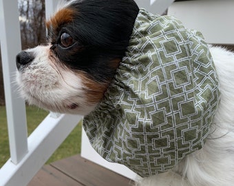 Cavalier Snoods ~ Green Geometric