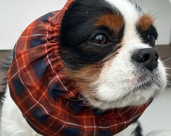 Snood Cavalier ~ Carreaux roux et gris