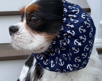 Snood Cavalier ~ Ancre bleu marine et argent