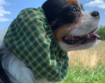 Cavalier Snood  ~  Green & Gold Check