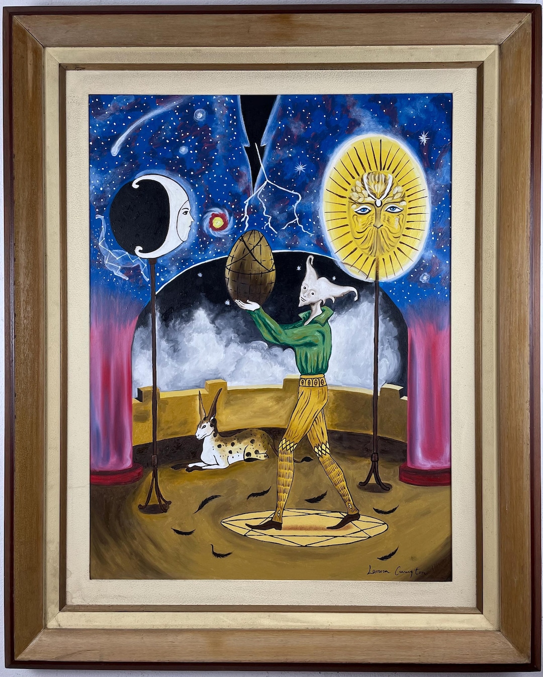 Leonora Carrington Oil on Canvas Painting Signed & Framed Masterpiece ...