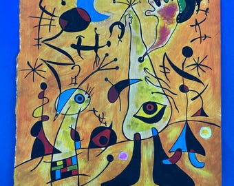 Framed Joan Miro 