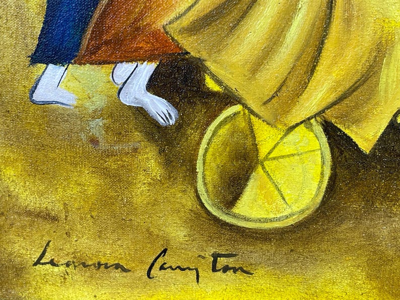 Leonora Carrington Oil on Canvas Painting Rare, Signed & Framed - Etsy
