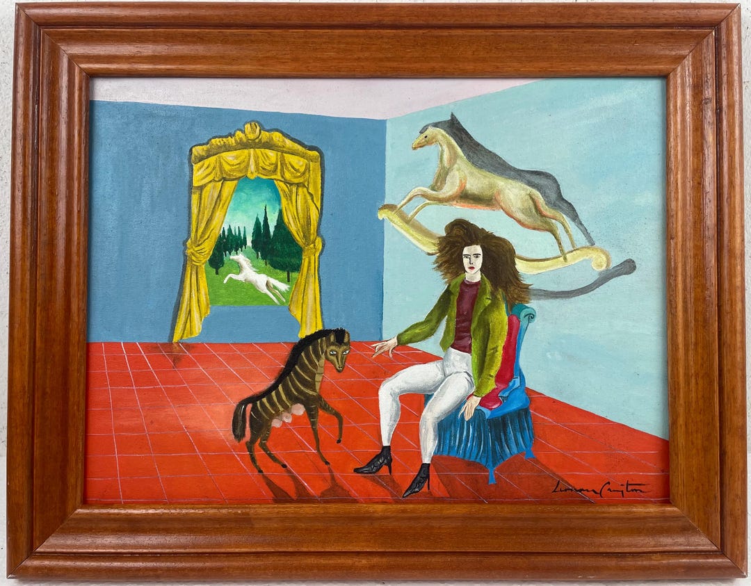 Leonora Carrington Oil on Canvas Painting Rare, Signed & Framed - Etsy