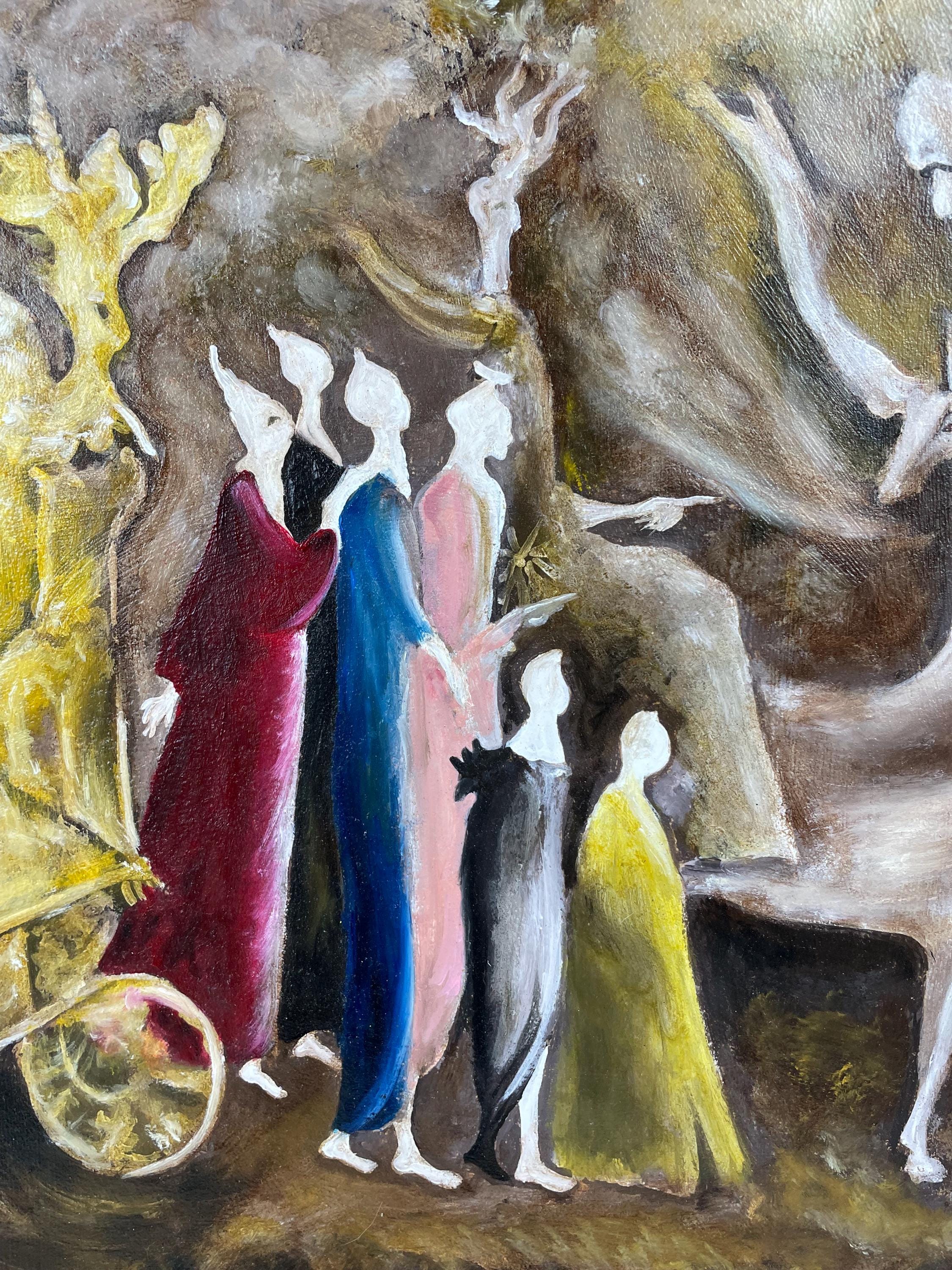 Leonora Carrington Oil on Canvas Painting Signed & Framed Masterpiece ...