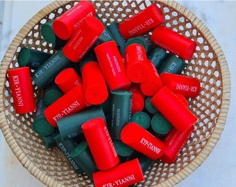 50 pcs  Used Wine unique colorful Corks -  from Greek wines - Ideal for Craft - Corkboard - Christmas Decorations