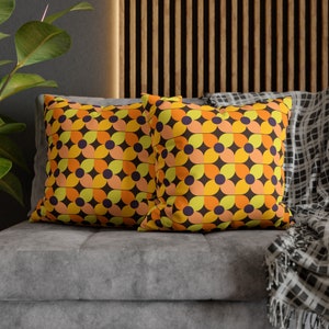 Handmade Square Flower Cushion Cover, Double Sided Reversible Floral Pillow, Retro design Print Home Decor, Vintage Cotton Pillow Case