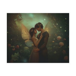 Eros & Psyche - The Union of Souls Epic Matte Horizontal Poster for Mythology Lovers, Art Print, Home Decor, Wall Art