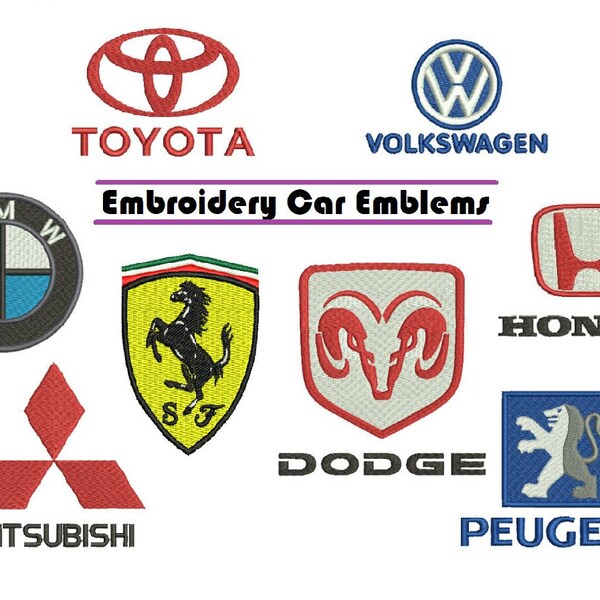 Logo brodé pour les amateurs de voitures