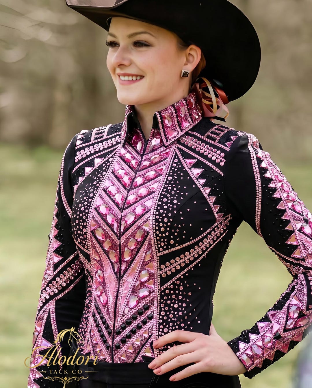 Pink Show Riding Jacket Show Clothing Pink Crystal Western Showmanship Jacket for Rodeo Queen ...