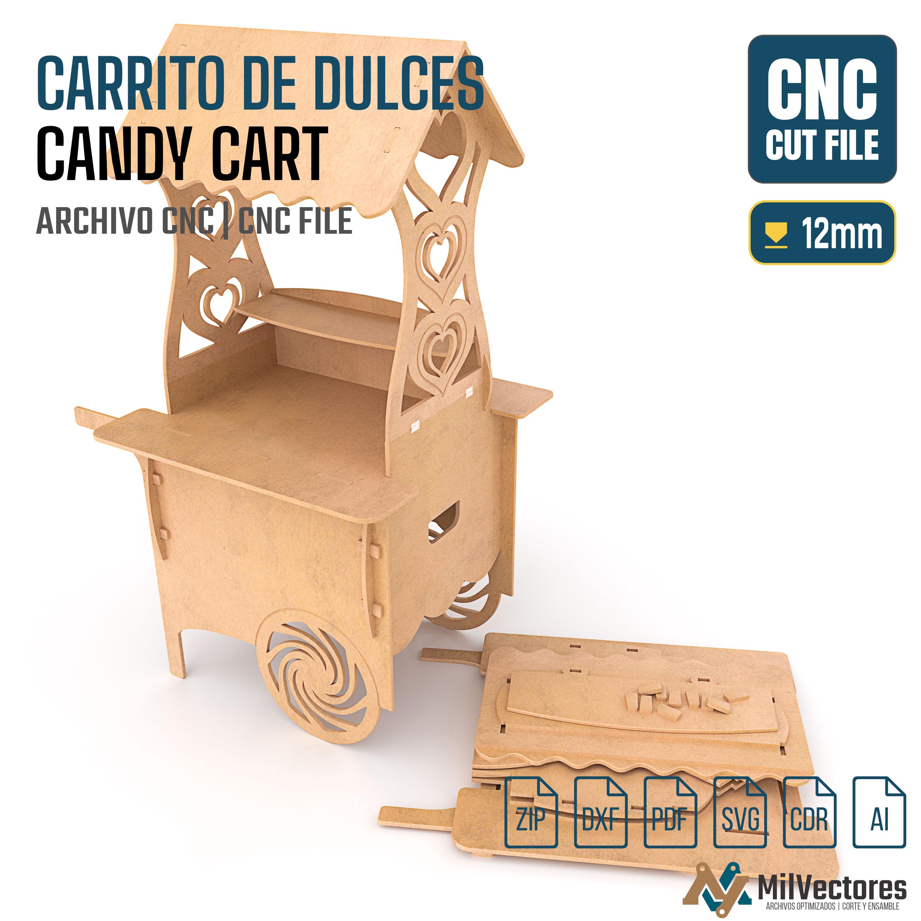 Candy Bar Cart Plans | Collapsible Event Trolley | Dessert Table Decor ...