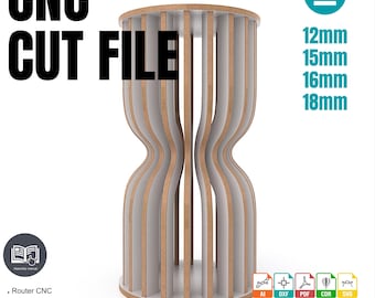 Cylindrical Pedestal Vector for CNC Router / Round Table / Roman Table / Candy Bar Table / Cake Stand DXF Digital File