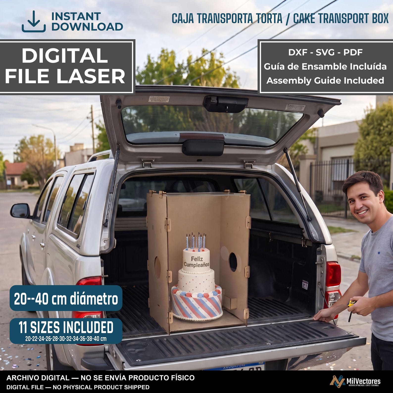 Caja transportadora de tortas