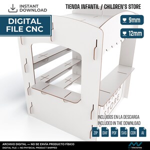 CNC-filer | Barnens trä-CNC-verkstad | Mässstånd | Sammankoppling och demontering | Montessorilekmarknad | DXF SVG bild 9