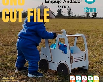Push Cart File baby walker, crane cart, montessori push toy, stroller, digital plans, wooden projects, kids cart cnc, router file