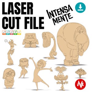 Vector Archivo digital "Intensamente 1 Y 2" exclusivo para corte laser, router cnc, archivos svg, cdr, dxf y ai