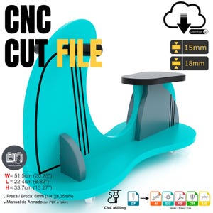 Aufsitzmäher, CNC-Fräserdatei, Lauflernwagen, Andador Moto CNC-Datei, digitale PDF-Pläne, Lauflernwagen CNC, DXF-Datei, Holzarbeit, Kinderwagen