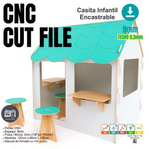 Download SVG di casa per bambini in stile tenda, design montessori cnc per interni o esterni Casetta per bambini e file pdf