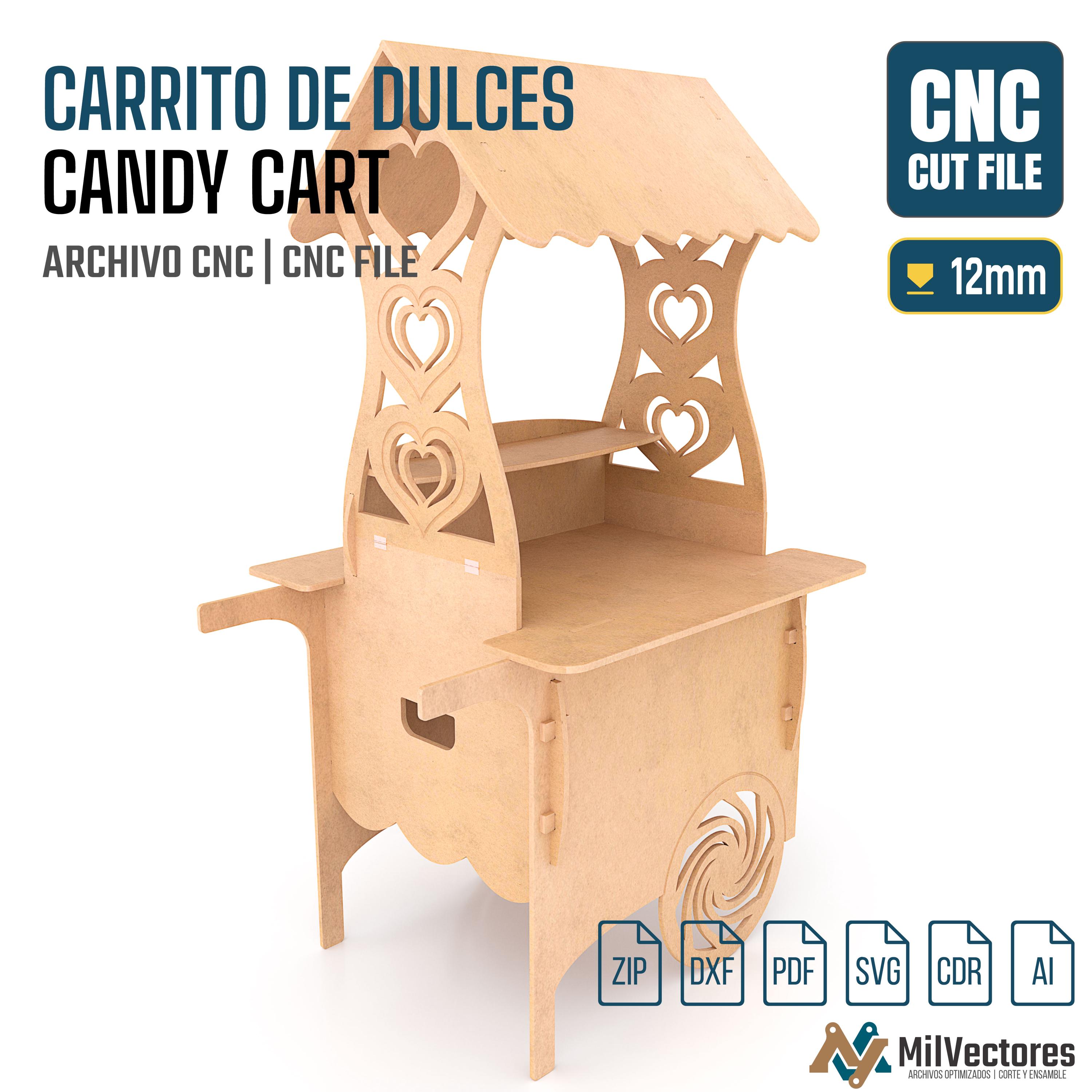 Candy Bar Cart Plans | Collapsible Event Trolley | Dessert Table Decor ...
