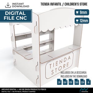 CNC-filer | Barnens trä-CNC-verkstad | Mässstånd | Sammankoppling och demontering | Montessorilekmarknad | DXF SVG bild 8