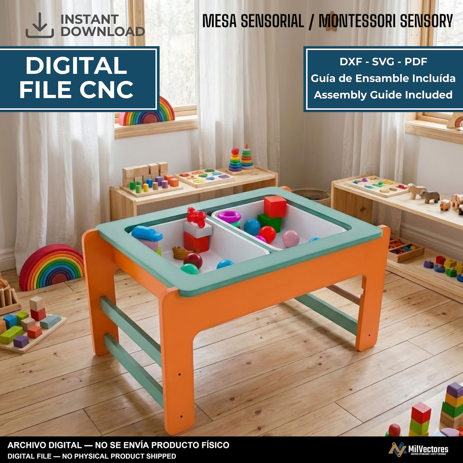 Mesa sensorial Montessori