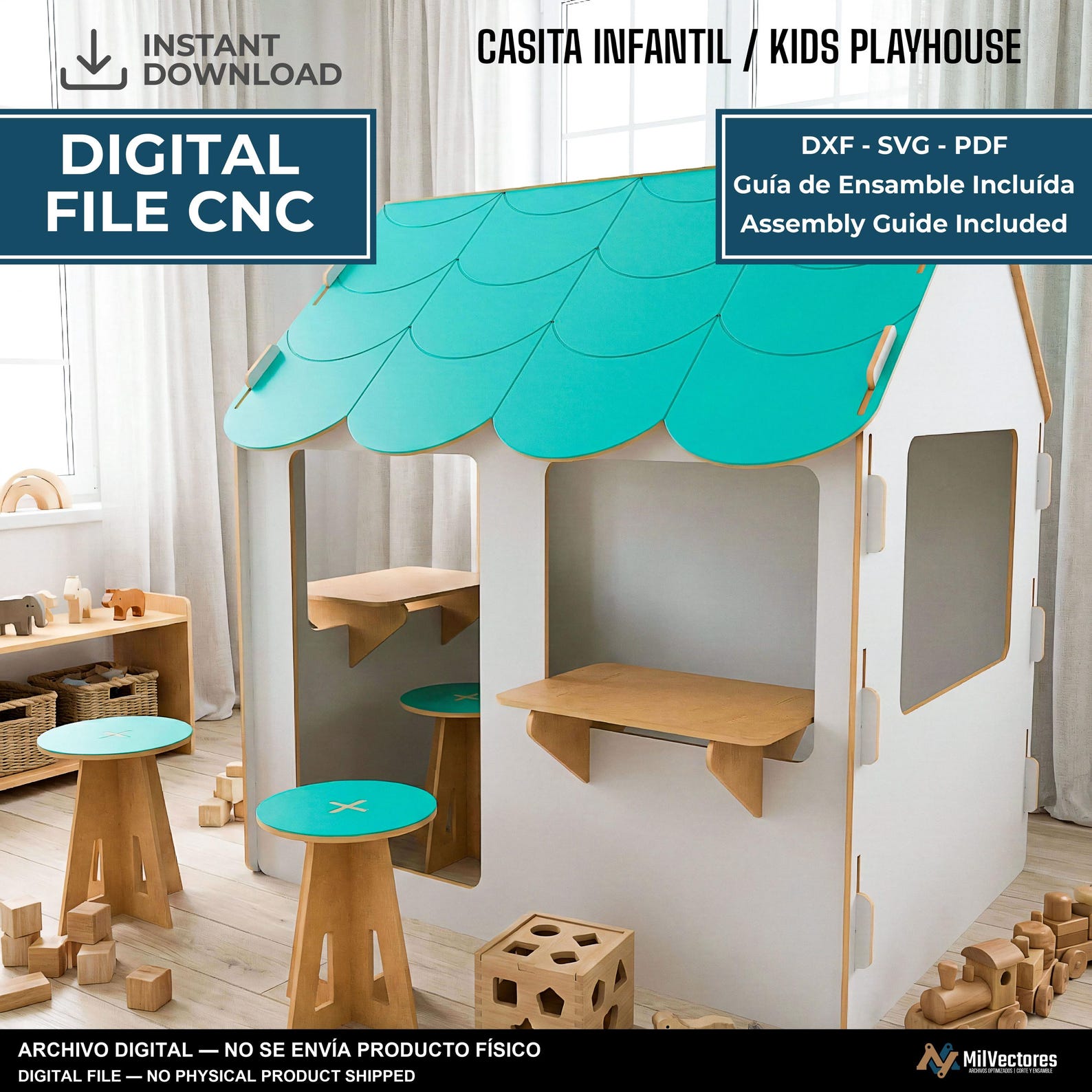 Casita infantil interior y exterior