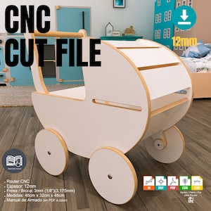 ベビーカー木製ウォーカー DXF 計画ベビーカー dxf ベビーカー木製ウォーカーベビーキャリア cnc ファイル子供のゲーム