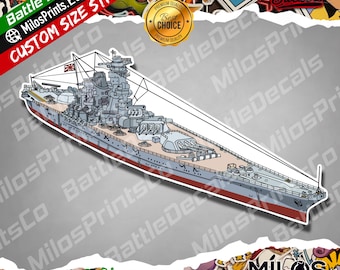 Imperial Japanese Navy Yamato Battleship Vinyl Sticker