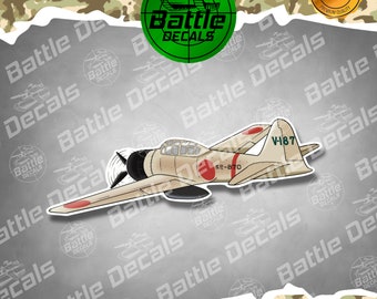 Imperial Japanese Navy Mitsubishi A6M Zero Fighter Jet Vinyl Sticker