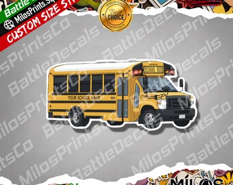Yellow School Bus Vinyl Sticker
