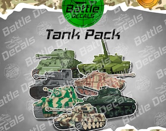 Tank Pack of Vinyl Stickers
