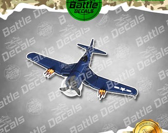American F40 Corsair Military Aircraft Vinyl Sticker