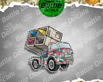 Crayon Republic Battery Vehicle Vinyl Sticker