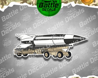 German V2 Wonder Rocket Vinyl Sticker