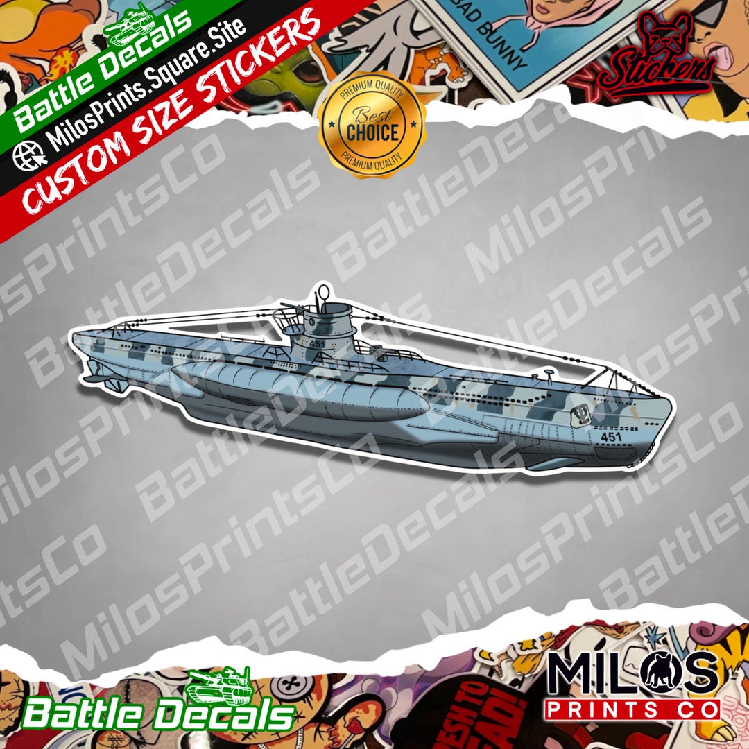 German U-boat Submarine Vinyl Sticker - Etsy